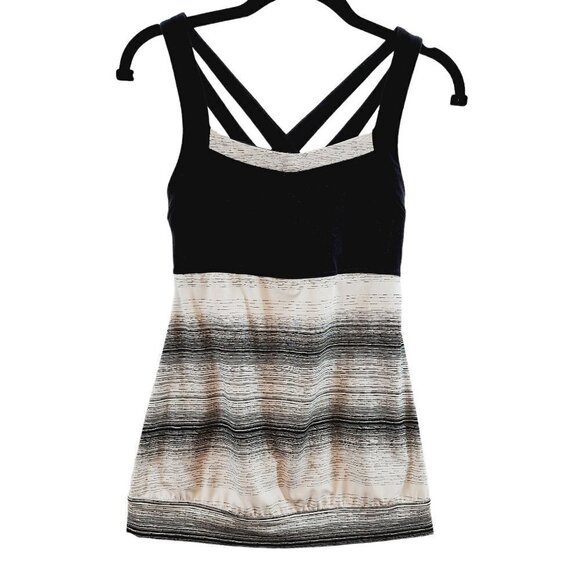 Ahtleta Stride Crunch and Punch Workout Tank Top Cross Cross Strappy Back Tank - Picture 2 of 11